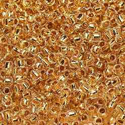 (701) 24K Gold Lined Crystal Тохо 11/0 круглые бусины, японский бисер, (701) 24 кристалл k позолоченный, 2.2 мм, отверстие : 0.8 мм, Около 5555 шт / 50 г