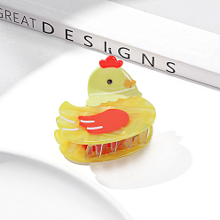 Желтый Заколки-коготки из ацетата целлюлозы для цыплят, аксессуары для волос для женщин и девочек, желтые, 50x43 мм