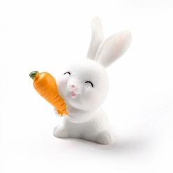 Orange Opaque Resin Cabochons, Rabbit with Carrot, Orange, 40x30x25mm