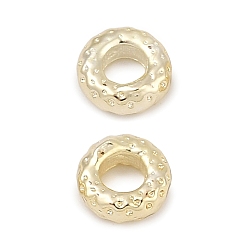 Настоящее золото 14K Spacer бисер латунные, паз плоский круглый, реальный 14 k позолоченный, 6x2.5 мм, отверстие : 3 мм