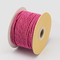 Camellia Nylon Threads, Milan Cords/Twisted Cords, Camellia, 3mm, about 21.87 yards(20m)/roll