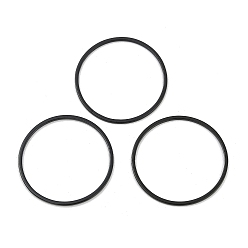 Черный Ионное покрытие (ip) 304 соединительное кольцо из нержавеющей стали, без никеля , круглые кольца, чёрные, 25x0.8 мм