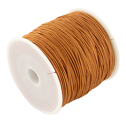 Шоколадный Плетеной нейлоновой нити, китайский шнур для завязывания бисера шнур для изготовления ювелирных изделий из бисера, цвет шоколада, 0.8 мм, около 100 ярдов / рулон