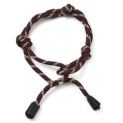 Кокосово-Коричневый Браслеты из нейлоновой нити, со сплавом, для молодых людей орнамент, кокосового коричневый, 7-5/8 дюйм (19.5 см), внутренний диаметр: 2-3/8 ~3-1/8 дюйм (6~8 см)