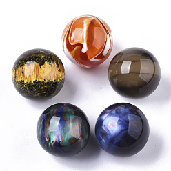 Mixed Color Resin Imitation Gemstone Display Decorations, Round, Mixed Color, 50mm