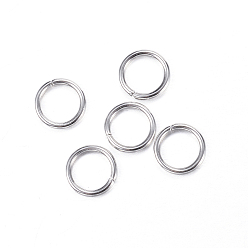 Stainless Steel Color 304 Stainless Steel Jump Rings, Open Jump Rings, Stainless Steel Color, 8x1.2mm, Inner Diameter: 5.6mm