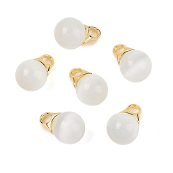 Желтая Старая Ткань  Подвески кошачий глаз, с настоящими 18 к золотыми медными выводами, слеза, старое кружево, 16x10 мм, отверстие : 3 мм