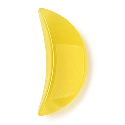 Желтый Подвески кошачий глаз, луна, желтые, 34~35x15~16x7~8 мм, отверстие : 0.8 мм