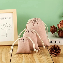 Розовый Мешочки для упаковки ткани, шнурок сумки, туманная роза, 9x7 см