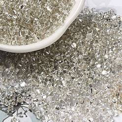Clear Baking Paint Glass Seed Beads, Peanut, Clear, 3.5~4x2~2.5x2~2.3mm, Hole: 0.8mm