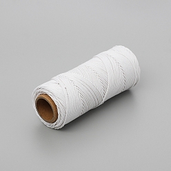White Wax Thread Sewing Thread, Machine Embroidery Threads, White, 1.5mm, about 67.80 Yards(62m)/Roll