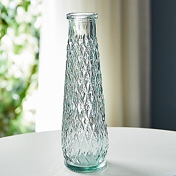 Clear Transparent Glass Vase, Home Decoration Desktop Hydroponic Plant Bottle, Clear, 60x220mm