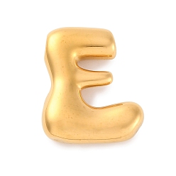 Letter E 304 подвески из нержавеющей стали, буквенное очарование, ионное покрытие (ip), реальный 18 k позолоченный, Письмо E, 22.5x18.5x5.5 мм, отверстие : 3.5x2.2 мм