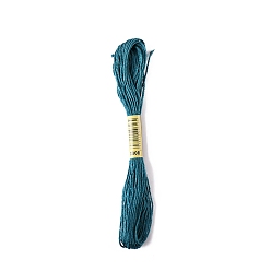 Light Sea Green Polyester Embroidery Threads for Cross Stitch, Embroidery Floss, Light Sea Green, 0.15mm, about 8.75 Yards(8m)/Skein