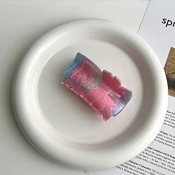 Bowknot Акриловые коготь заколки, аксессуары для волос для женщин и девочек, бантом, 85x45 мм