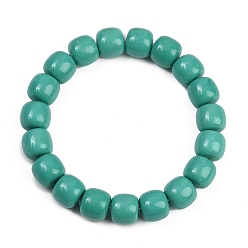 Синтетическая Бирюза Синтетические бирюзовые бусы стрейч браслеты, рондель, внутренний диаметр: 2-1/2 дюйм (6.3 см)