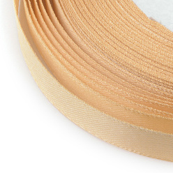 Sandy Brown Single Face Satin Ribbon, Polyester Ribbon, Sandy Brown, 1/4 inch(6mm), about 25yards/roll(22.86m/roll), 10rolls/group, 250yards/group(228.6m/group)