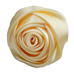 Мокасин Атласная ткань ручной работы 3d цветок розы, аксессуары для украшения обуви, шапки, одежды своими руками, мокасин, 5.5 см