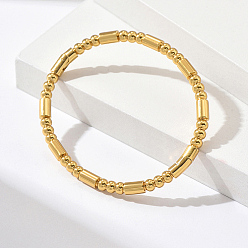 Real 18K Gold Plated 201 Stainless Steel Bangles, Real 18K Gold Plated, Inner Diameter: 2-3/8 inch(6cm)