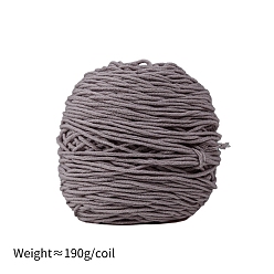 Шифер Серый 190g 8-слойная молочная хлопчатобумажная пряжа для тафтинговых ковриков, пряжа амигуруми, пряжа для вязания крючком, для свитера, шапки, носков, детских одеял, шифер серый, 5 мм