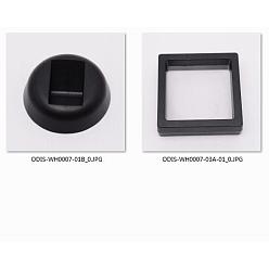 Black Plastic Picture Display Stands, with TPU Film and Display Stand Base, Black, 20pcs/set