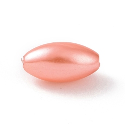Light Salmon ABS Plastic Imitation Pearl Beads, Rice, Light Salmon, 13.5x7.5mm, Hole: 1.6mm, about 1428pcs/500g