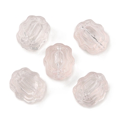 Pink Transparent Glass Beads, Candy, Pink, 12x10.5x7mm, Hole: 1mm