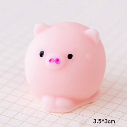 Pig TPR Stress Toy, Funny Fidget Sensory Toy, for Stress Anxiety Relief, Animal, Pig Pattern, 35x30mm