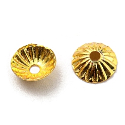 Real 18K Gold Plated Rack Plating Brass Bead Cone, Long-Lasting Plated, Flower, Lead Free & Cadmium Free, Apetalous, Real 18K Gold Plated, 4.5x1.5mm, Hole: 1mm