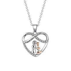 Stainless Steel Color Infinity Love Stainless Steel Pendant Necklace for Mother's Day, Stainless Steel Color, 17.72 inch(45cm)
