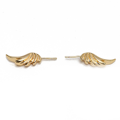Real 18K Gold Plated Brass Head Pins, for Ghost Witch Baroque Pearl Making, Angel Wing, Real 18K Gold Plated, 18x9mm