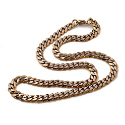 Золотой Ионное покрытие (IP) матовый стиль 304 кубинские звенья цепи из нержавеющей стали для мужчин, золотые, 20.47 дюйм (52 см)