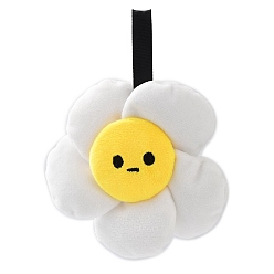 WhiteSmoke Sunflower with Smiling Face Plush Cloth Pendant Decorations, for Bag Decoration, Keychain Child Gift Pendant, WhiteSmoke, 15.5cm