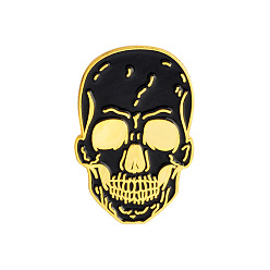 xz1180 Punk Alloy Skull Pirate Compass Axe Pin Badge for Nautical Adventure
