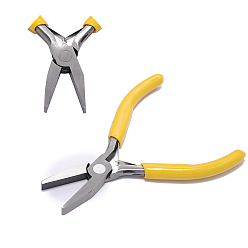 Yellow Carbon Steel Pliers, Jewelry Making Supplies, Flat Nose Pliers, Yellow