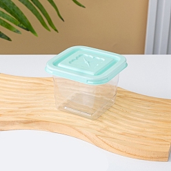 Pale Turquoise Plastic Cake Box, Bakery Cake Box Container, Pale Turquoise, 70x70x75mm