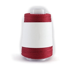 Dark Red 280M Size 40 100% Cotton Crochet Threads, Embroidery Thread, Mercerized Cotton Yarn for Lace Hand Knitting, Dark Red, 0.05mm