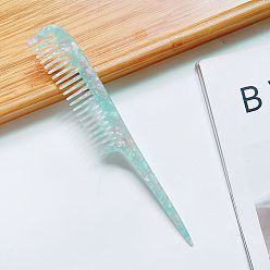 Blue Marble Texture Anti-Static Hair Comb with Acetate Tail for European and American Hairstyles