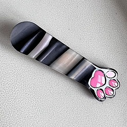 Colorful Cute Cat Paw Print Cellulose Acetate Aligator Hair Clips, Hair Accessories for Girls, Colorful, 55mm
