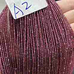 Гранат Гранат природный бисер нитей, граненые, круглые, 2 мм, отверстие : 0.5 мм, около 190 шт / нитка, 14.96'' (38 см)
