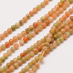Unakite Natural Unakite Round Beads Strands, 2mm, Hole: 0.8mm, about 184pcs/strand, 16 inch