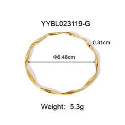 Золотой Классические браслеты из нержавеющей стали, золотые, внутренний диаметр: 2-1/2 дюйм (6.48 см)