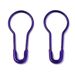 Индиго Окрашенные распылением железные булавки из калебаса, Маркер вязальной строчки, индиговые, 21.5x9.5x1.5 мм, штифты : 0.5 мм