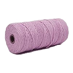 Plum Cotton String Threads, Macrame Cord, Decorative String Threads, for DIY Crafts, Gift Wrapping and Jewelry Making, Plum, 3mm, about 109.36 Yards(100m)/Roll