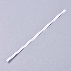 White Kraft Paper Wire Twist Ties, with Iron Core, Bread Candy Bag Ties, White, 154x4x0.5mm, about 1000pcs/Bundle