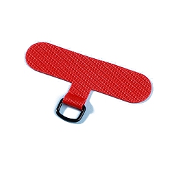 Red Oxford Cloth Mobile Phone Lanyard Patch, Phone Strap Connector Replacement Part Tether Tab for Cell Phone Safety, Red, 6x1.5x0.065~0.07cm, Inner Diameter: 0.7x0.9cm