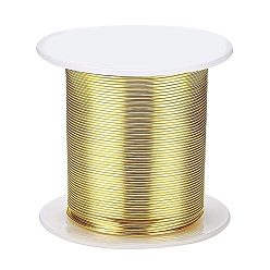 Light Gold Round Copper Wire, for Jewelry Making, Light Gold, 20 Gauge, 0.8mm, about 30m/roll