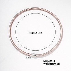 Розовый Простые силиконовые колье-чокеры в стиле хип-хоп-рок с магнитной застежкой, туманная роза, 15.35 дюйм (39 см)