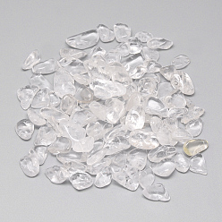 Quartz Crystal Natural Quartz Crystal Beads, Rock Crystal Beads, Tumbled Stone, No Hole/Undrilled, Chips, 8~20x5~10x1~7mm