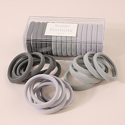 Boxed - Gray Mixed Color 15-Piece Set Colorful Practical Women's Hair Tie Hair Accessories - Stylish, Versatile, Trendy.